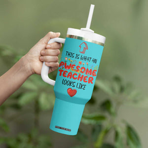 Funny Teacher Gifts Tumbler With Handle This Is What An Awesome Teacher Looks Like TB10 Print Your Wear