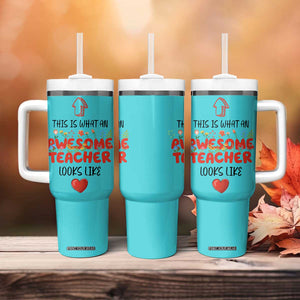 Funny Teacher Gifts Tumbler With Handle This Is What An Awesome Teacher Looks Like TB10 Print Your Wear