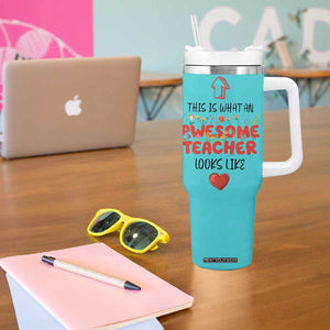 Funny Teacher Gifts Tumbler With Handle This Is What An Awesome Teacher Looks Like TB10 Print Your Wear