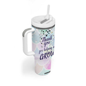 Thank You For Helping Me Grow Tumbler With Handle Thank You Appreciation Gift TB10 Print Your Wear