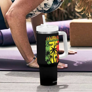 Jamaican Pride Tumbler With Handle One Love Jamaica Peace Sunset Travel Vacation Souvenir TB10 Print Your Wear