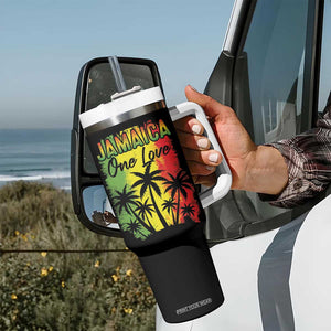 Jamaican Pride Tumbler With Handle One Love Jamaica Peace Sunset Travel Vacation Souvenir TB10 Print Your Wear
