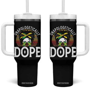 Jamaican Girl Tumbler With Handle Unapologetically Dope Black Pride Melanin Afro Jamaica Flag Messy Bun TB10 One Size: 40 oz Black Print Your Wear