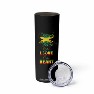 Roots Rock Reggae Skinny Tumbler One Love One Heart Marley Peace Rastafari TB10 Print Your Wear