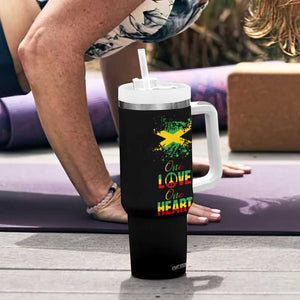 Roots Rock Reggae Tumbler With Handle One Love One Heart Marley Peace Rastafari TB10 Print Your Wear