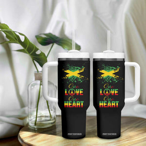 Roots Rock Reggae Tumbler With Handle One Love One Heart Marley Peace Rastafari TB10 Print Your Wear