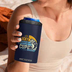 Lucky Fishing 4 in 1 Can Cooler Tumbler Funny Fathers Day Fishing Gifts For Men TB10 Print Your Wear