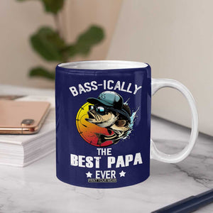 Fishing Gifts For Men Coffee Mug Best Papa Ever Bass Fish Fisherman Fathers Day Gift TB10 Print Your Wear