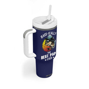 Fishing Gifts For Men Tumbler With Handle Best Papa Ever Bass Fish Fisherman Fathers Day Gift TB10 Print Your Wear
