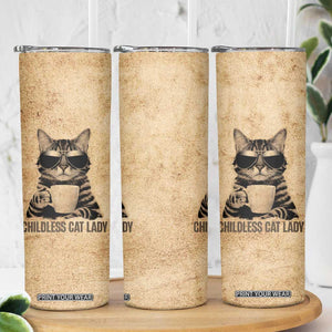 President Kamala Harris 2024 Skinny Tumbler Vintage Coffee Cat Childless Cat Lady TB10 Print Your Wear