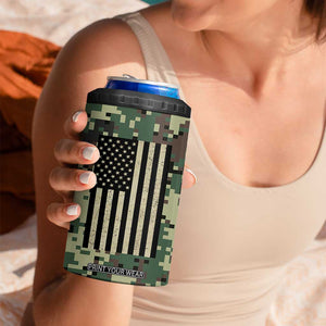 Fantasy Football Legend 4 in 1 Can Cooler Tumbler Camo American Flag TB10 Print Your Wear