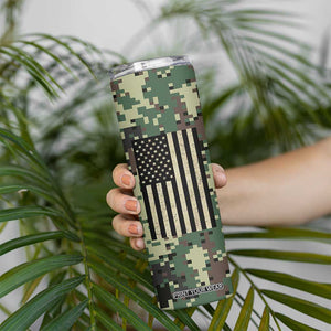 Fantasy Football Legend Skinny Tumbler Camo American Flag TB10 Print Your Wear