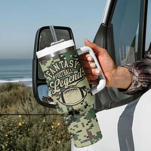 Fantasy Football Legend Tumbler With Handle Camo American Flag TB10 Print Your Wear