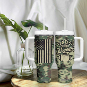 Fantasy Football Legend Tumbler With Handle Camo American Flag TB10 Print Your Wear