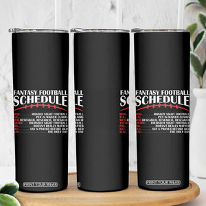 American Fantasy Football Lines Skinny Tumbler Funny Schedule Cool Sports Player TB10 Print Your Wear