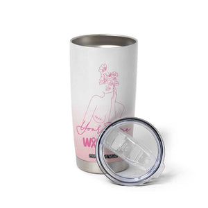 Personalized Breast Cancer Survivor Tumbler Cup Custom Name Pink Ribbon Chemo Care TB10 Print Your Wear