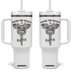 Nurse Gifts For Women Tumbler With Handle Nurse Appreciation Thank You Gift For RN Hospital Staff TB10 One Size: 40 oz White Print Your Wear