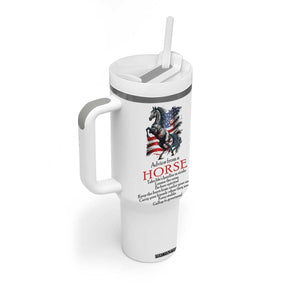 Horse Lovers Tumbler With Handle Advice From A Horse Inspiration TB10 Print Your Wear