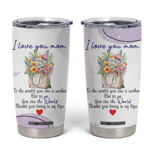 Birthday Gifts For Mom Tumbler Cup From Daughter Son I Love You Mom Valentines Mothers Day Present TB10 Purple Print Your Wear