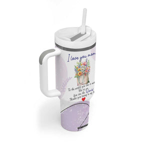 Birthday Gifts For Mom Tumbler With Handle From Daughter Son I Love You Mom Valentines Mothers Day Present TB10 Print Your Wear