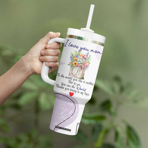 Birthday Gifts For Mom Tumbler With Handle From Daughter Son I Love You Mom Valentines Mothers Day Present TB10 Print Your Wear