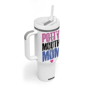 Funny Mom Birthday Gift Tumbler With Handle Potty Mouth Mom Valentines Mothers Day Present TB10 Print Your Wear