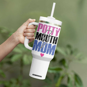 Funny Mom Birthday Gift Tumbler With Handle Potty Mouth Mom Valentines Mothers Day Present TB10 Print Your Wear