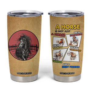 Horse Lovers Tumbler Cup Inspiration Equestrian Girls Cowgirl Gifts TB10 Brown Print Your Wear