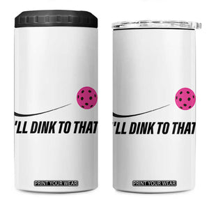 Pickleball Gifts For Women 4 in 1 Can Cooler Tumbler Dink Responsibly Pickle Ball Lovers Player Coach TB10 One Size: 16 oz White Print Your Wear