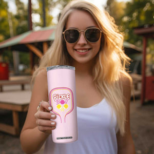 Pickleball Gifts For Women Skinny Tumbler Womens Pink Pickle Ball Lovers Player Coach TB10 Print Your Wear