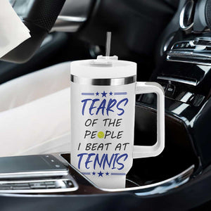 Funny Tennis Tumbler With Handle Tears Of The People I Beat At Tennis TB10 Print Your Wear