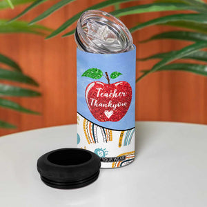 Teacher 4 in 1 Can Cooler Tumbler Teaching Is A Work of Heart Teachers Day Appreciation Gifts TB10 Print Your Wear
