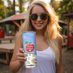 Teacher Skinny Tumbler Teaching Is A Work of Heart Teachers Day Appreciation Gifts TB10 Print Your Wear