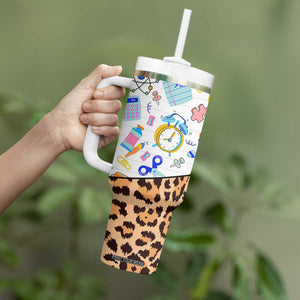 Teacher Tumbler With Handle Teaching Is A Work of Heart Teachers Day Appreciation Gifts TB10 Print Your Wear
