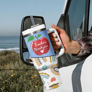 Teacher Tumbler With Handle Teaching Is A Work of Heart Teachers Day Appreciation Gifts TB10 Print Your Wear