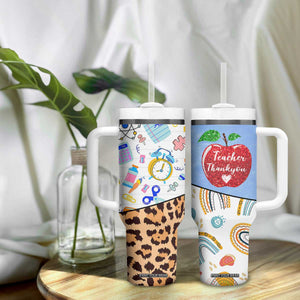 Teacher Tumbler With Handle Teaching Is A Work of Heart Teachers Day Appreciation Gifts TB10 Print Your Wear