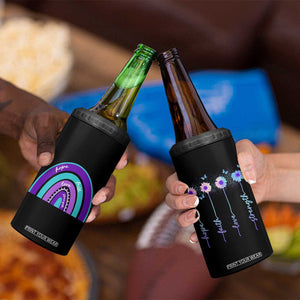 Suicide Prevention Awareness 4 in 1 Can Cooler Tumbler Hope Faith Love Strength Teal Purple Christian Sunflower TB10 Print Your Wear