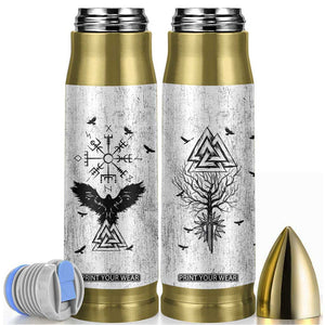 Viking Bullet Tumbler Raven Celtic Gift For Men Dad Son TB10 Grey Print Your Wear