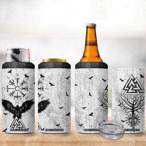 Viking 4 in 1 Can Cooler Tumbler Raven Celtic Gift For Men Dad Son TB10 Print Your Wear