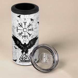 Viking 4 in 1 Can Cooler Tumbler Raven Celtic Gift For Men Dad Son TB10 Print Your Wear