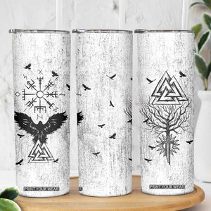 Viking Skinny Tumbler Raven Celtic Gift For Men Dad Son TB10 Print Your Wear
