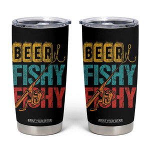 Fishing Gifts Fisherman Tumbler Cup Beer Fishy Fishy Dad Humor Fisherman TB10 Black Print Your Wear