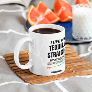 LGBTQ Rainbow Pride Ally Coffee Mug I Like My Whiskey Straight But My Friends Can Go Either Way Whiskey Drinking Joke TB10 Print Your Wear