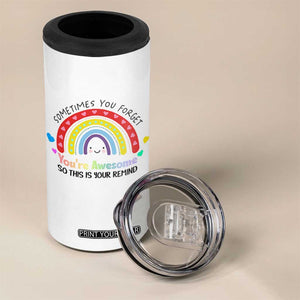 Birthday Gifts for Women 4 in 1 Can Cooler Tumbler Sometimes You Forget Your Awesome Inspirational Gifts TB10 Print Your Wear