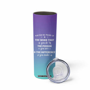 Thank You Gifts For Women Skinny Tumbler May You Be Proud Of The Work You Do Thanks Retirement Goodbye Farewell Gift TB10 Print Your Wear