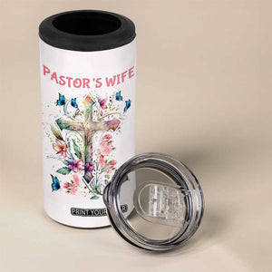 Pastor Wife Appreciation Gifts 4 in 1 Can Cooler Tumbler Pastors Wives Gifts Christian Flower Cross TB10 Print Your Wear