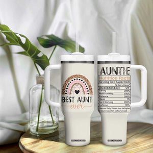 Gift For Aunt Tumbler With Handle Best Aunt Ever Leopard Print TB10 Print Your Wear