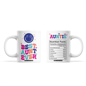 Aunt Gift Ideas Coffee Mug Best Auntie Ever Christmas Birthday Present TB10 White Print Your Wear