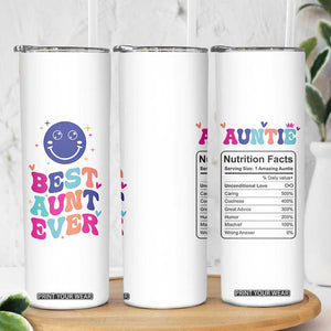 Aunt Gift Ideas Skinny Tumbler Best Auntie Ever Christmas Birthday Present TB10 Print Your Wear