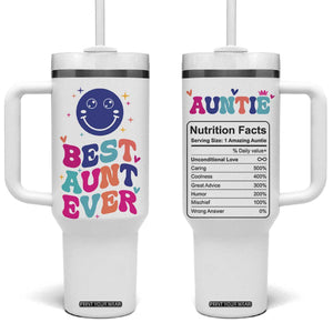 Aunt Gift Ideas Tumbler With Handle Best Auntie Ever Christmas Birthday Present TB10 One Size: 40 oz White Print Your Wear